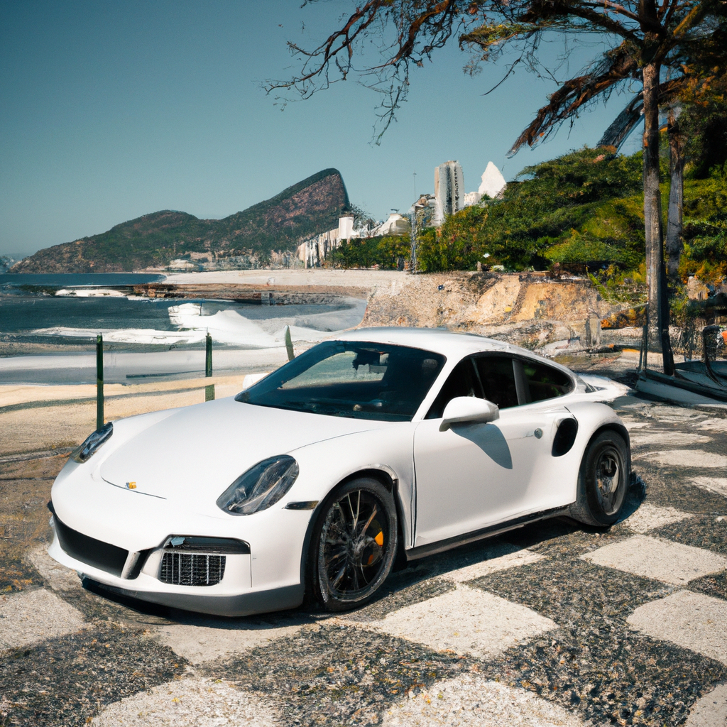 Porsche 911 Turbo S 2023 na Praia de Copacabana